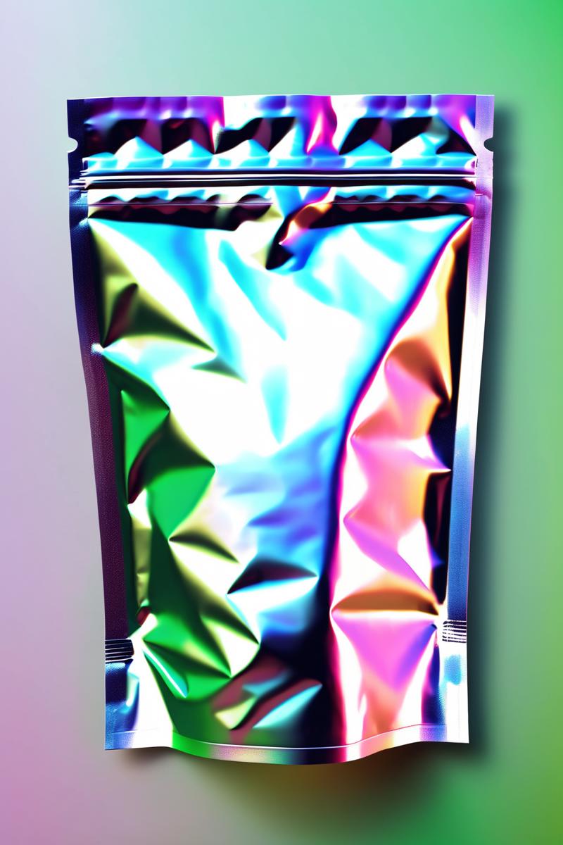 00592-2253503271-_lora_Made Of Iridescent Foil_1_Made Of Iridescent Foil - holographic ziplock aluminum white foil bag. Hd. Realistic. With green.png